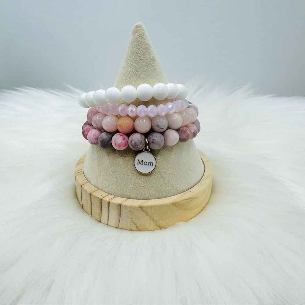 “Mom” Arm Candy Beaded Bracelet